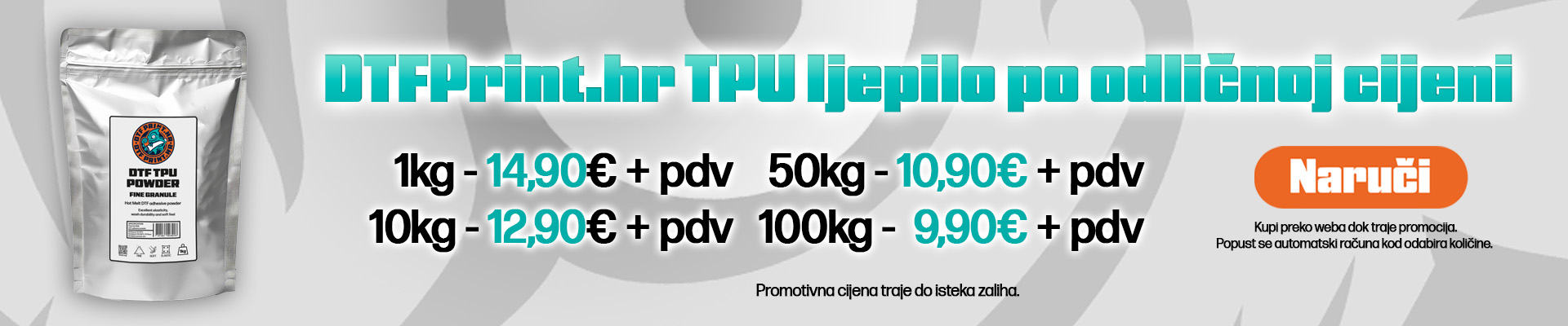 TPU fine ljepilo za DTF na akciji
