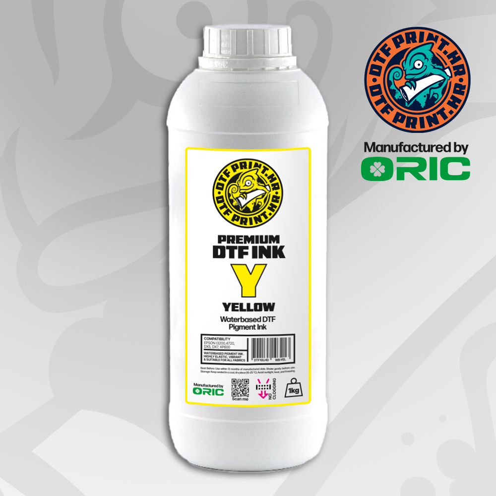 DTF Premium pigmentna boja za inkjet printere - 1l - Yellow